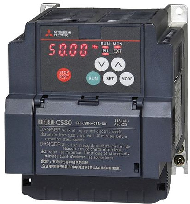 Mitsubishi Electric Inverter Drive, 1.5 kW, 3 Phase, FR-CS80 Series 480V ac 4.2 A
