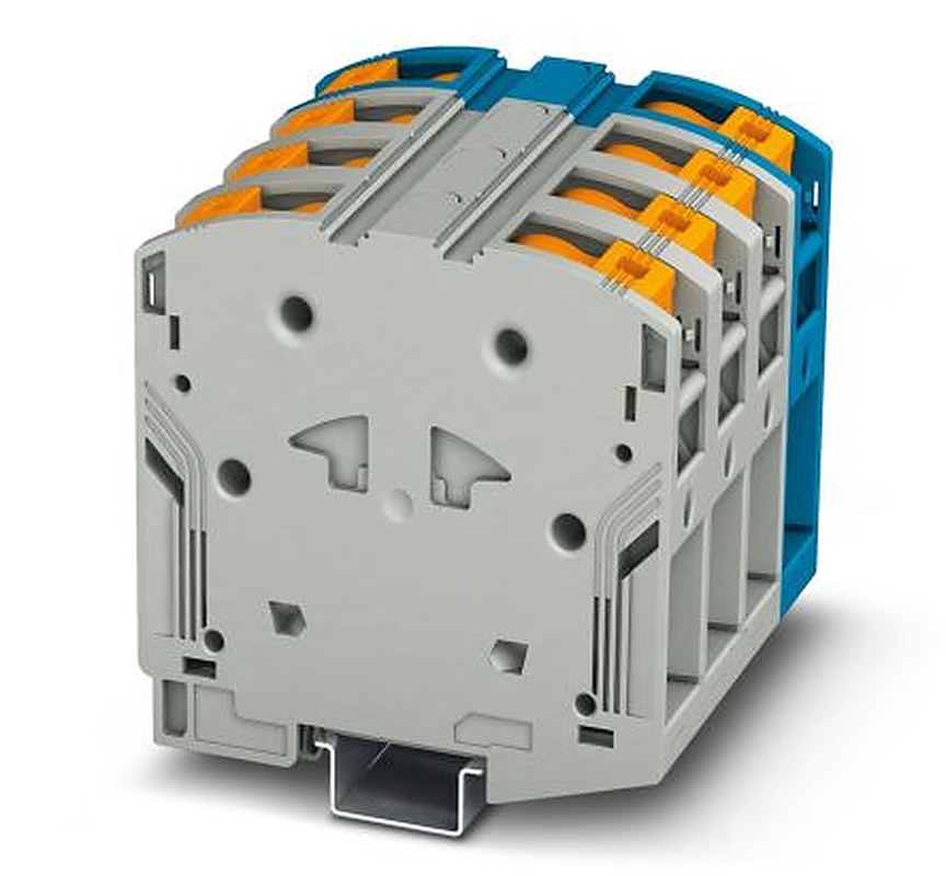 Phoenix Contact 3260054 PTPOWER 50 Series Component Terminal Block Blue, Grey, 10mm², 70 mm², 1-Level, Screw