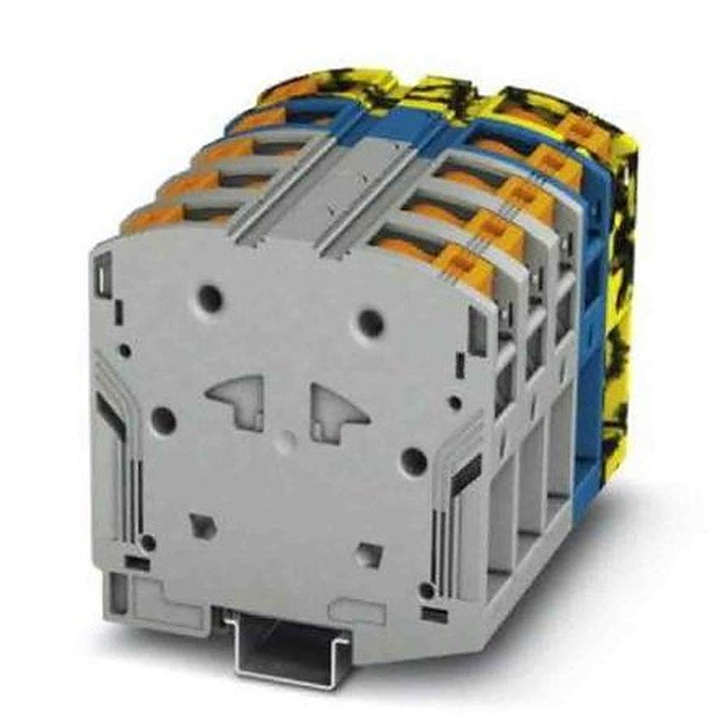 Phoenix Contact 3260056 PTPOWER 50 Series Non-Fuse DIN Rail Terminal Yellow, Grey, Blue, Black, 10mm², 70 mm², 1-Level,