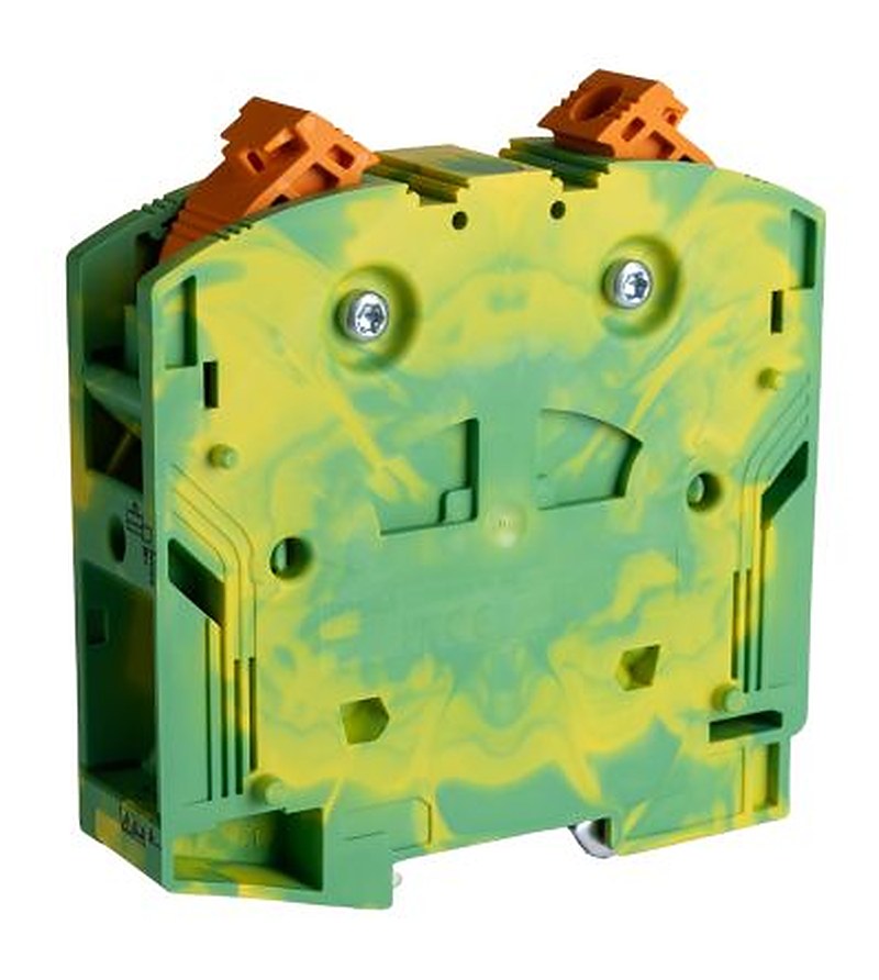 Phoenix Contact 3260106 PTPOWER 95-PE Series DIN Rail Terminal Block Yellow, Green, 95mm², 1-Level, Screw