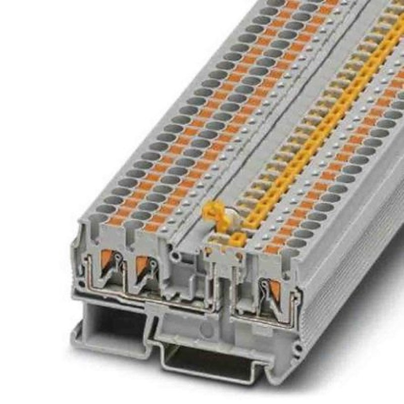 Phoenix Contact 3270082 PTC Series Knife Disconnect Terminal Block Grey, 0.14mm², 4 mm², 1-Level, Push-in, ATEX, IECEx