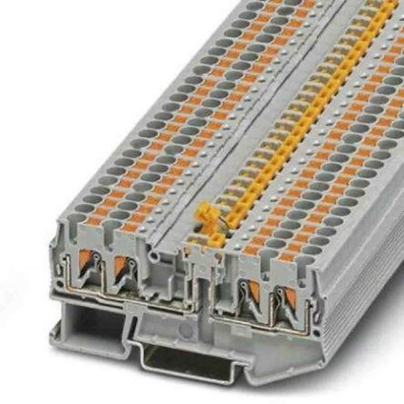 Phoenix Contact 3270085 PTC Series Knife Disconnect Terminal Block Grey, 0.14mm², 4 mm², 1-Level, Push-in, ATEX, IECEx