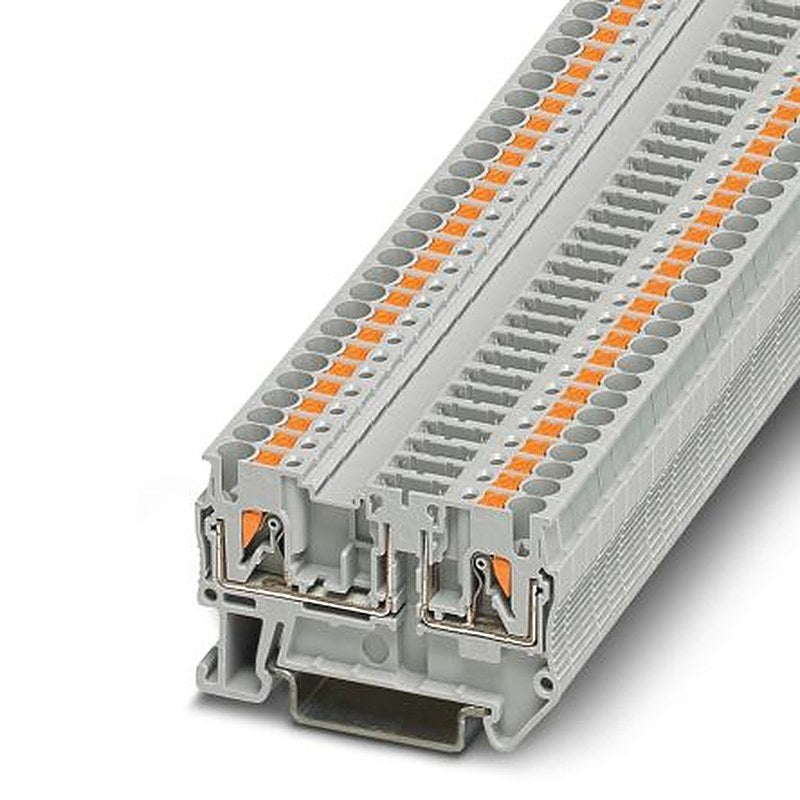 Phoenix Contact PTC Series Feed Through Terminal Block, 2-Way, 12AWG, 26 AWG Wire, 20A Push-in