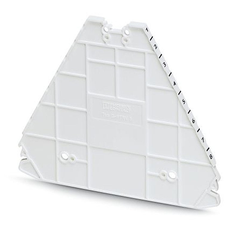 Phoenix Contact D-PTRV 8 WH 1-8 Series End Cover for Use with DIN Rail Terminal Blocks