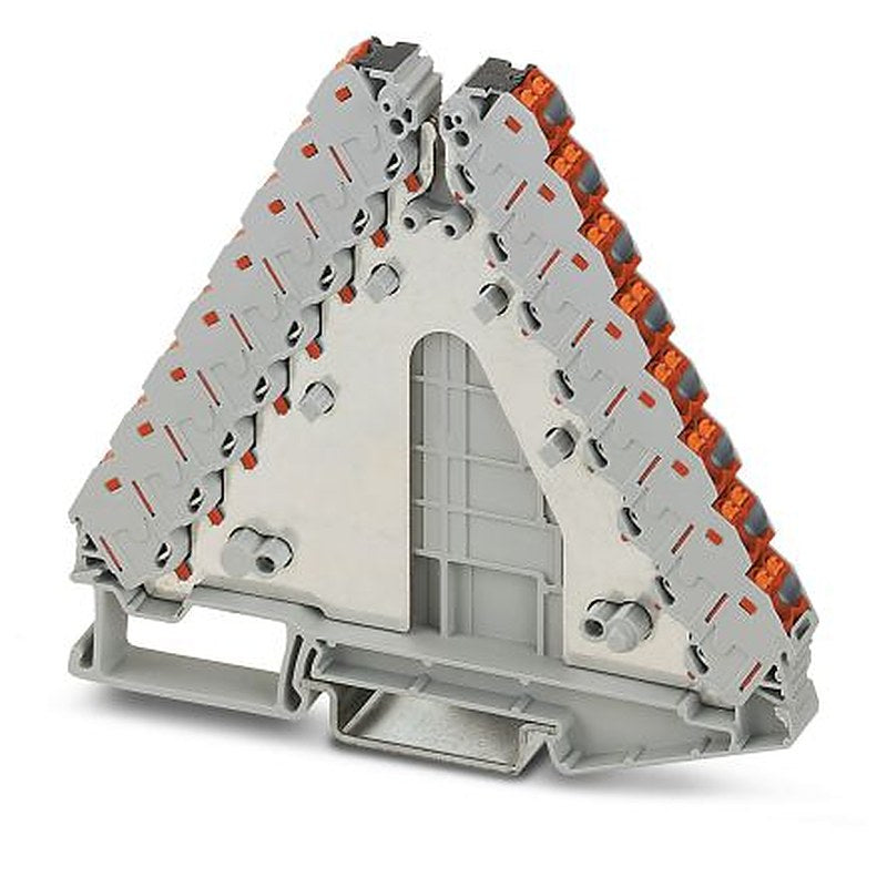 Phoenix Contact 3270226 PTRVB 8-PV /RD Series DIN Rail Terminal Block Grey, 0.14mm², 2.5 mm², 8-Level, Push-in