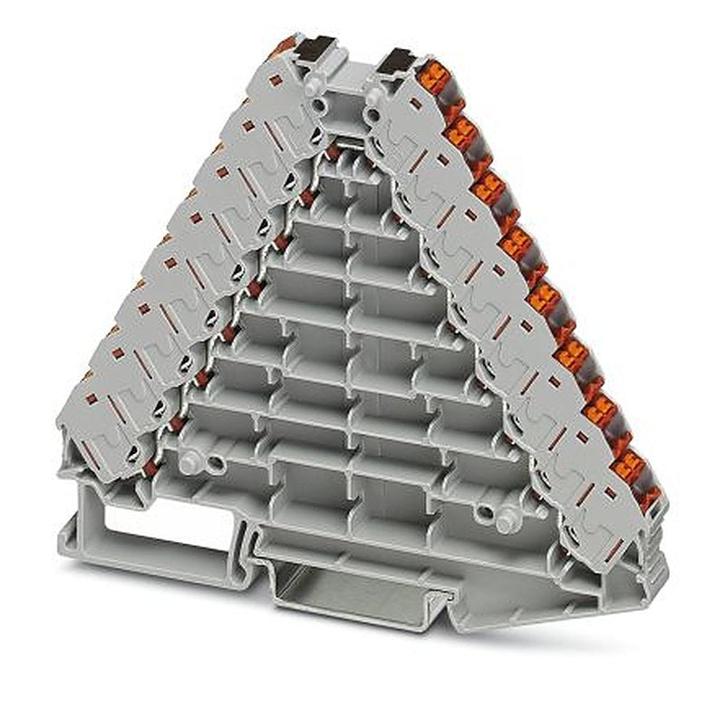Phoenix Contact 3270248 PTRV 8-PV /RD Series DIN Rail Terminal Block Grey, 0.14mm², 2.5 mm², 8-Level, Push-in