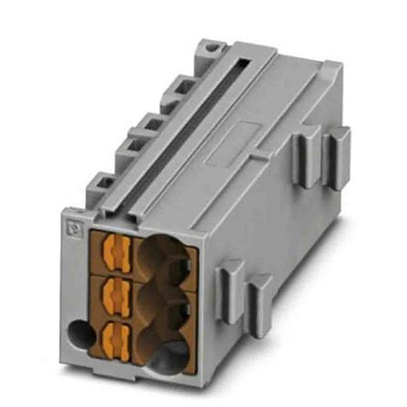 Phoenix Contact PTMC Series Pluggable Terminal Block, 1-Way, 14AWG, 26 AWG Wire, 17.5A Push-in