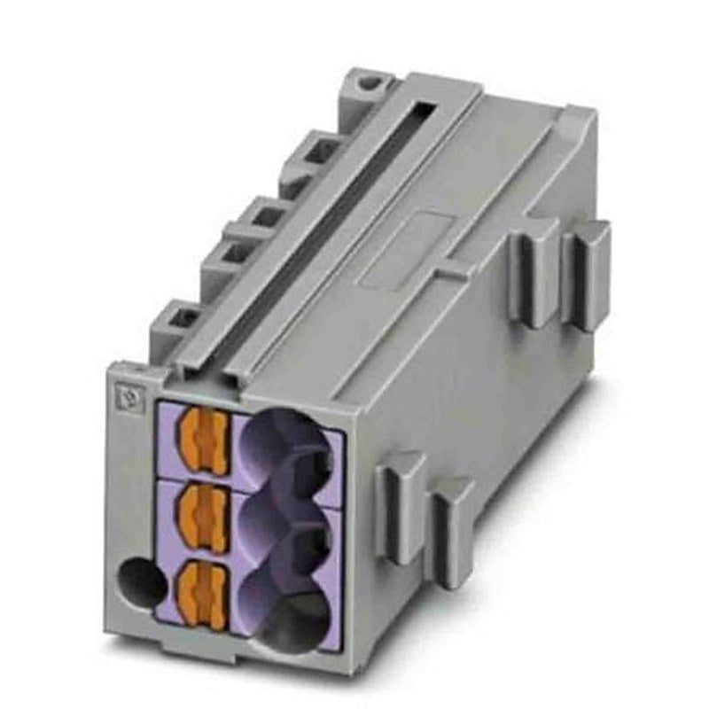 Phoenix Contact PTMC Series Pluggable Terminal Block, 1-Way, 14AWG, 26 AWG Wire, 17.5A Push-in