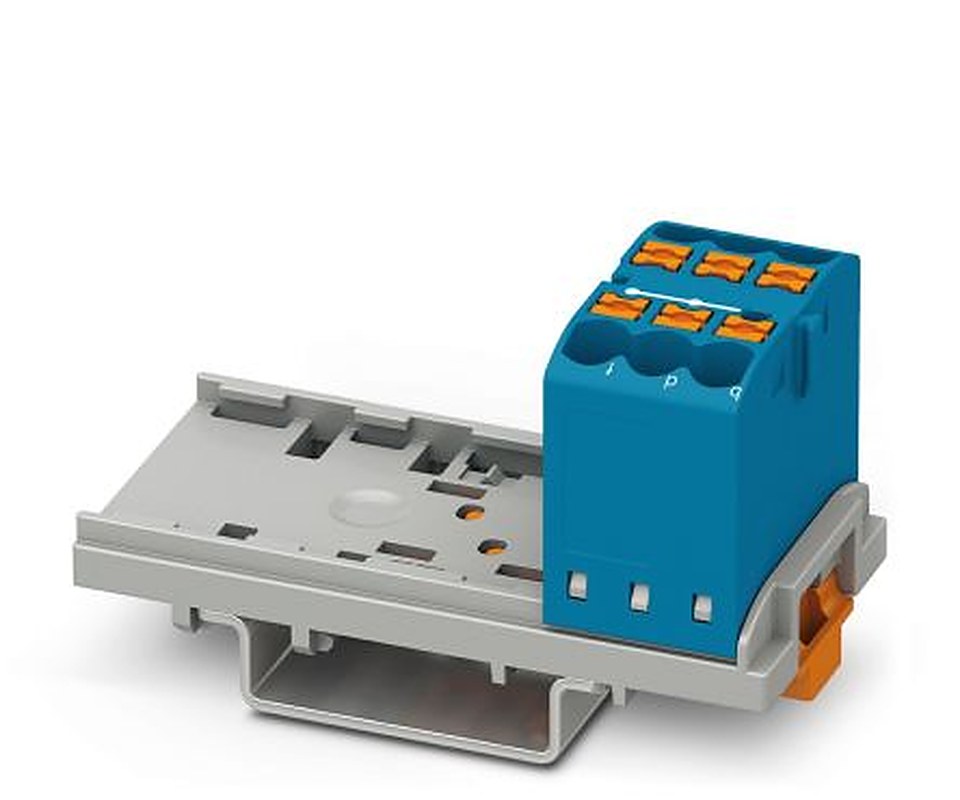 Phoenix Contact Distribution Block, 6 Way, 690V, 24A, Blue