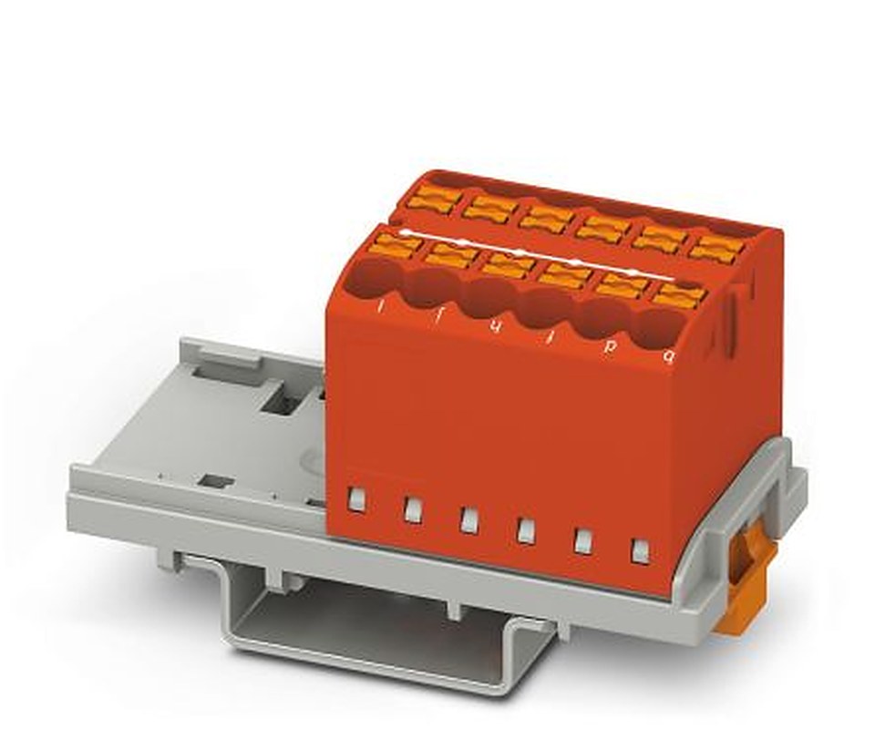 Phoenix Contact Distribution Block, 12 Way, 690V, 24A, Red
