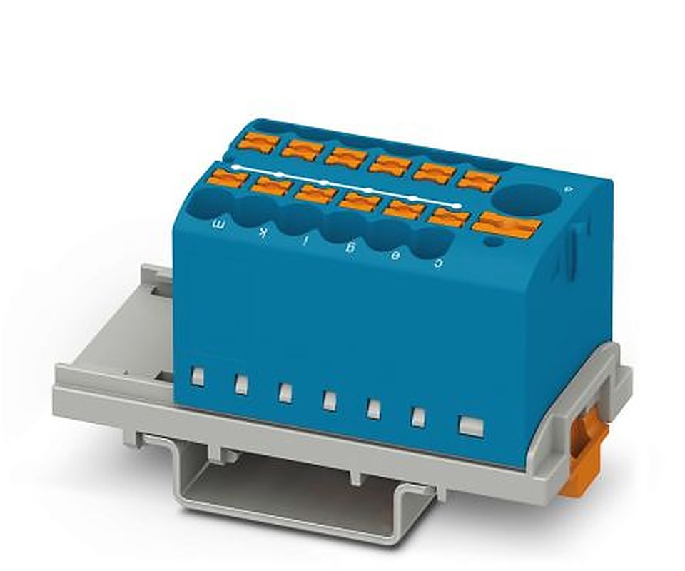 Phoenix Contact Distribution Block, 13 Way, 690V, 24A, Blue
