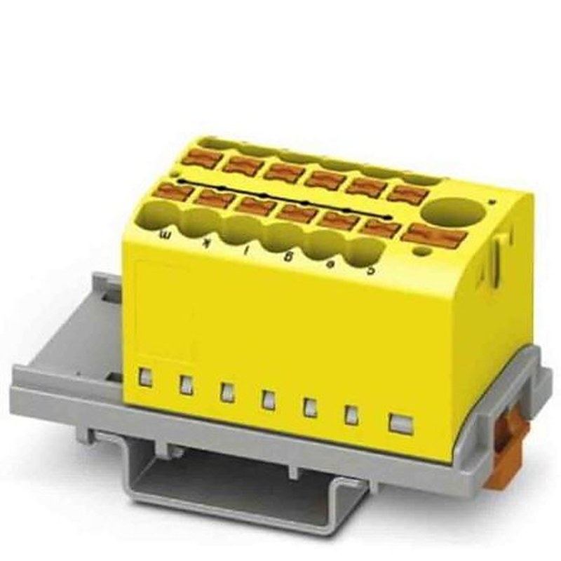 Phoenix Contact Distribution Block, 13 Way, 690V, 24A, Yellow