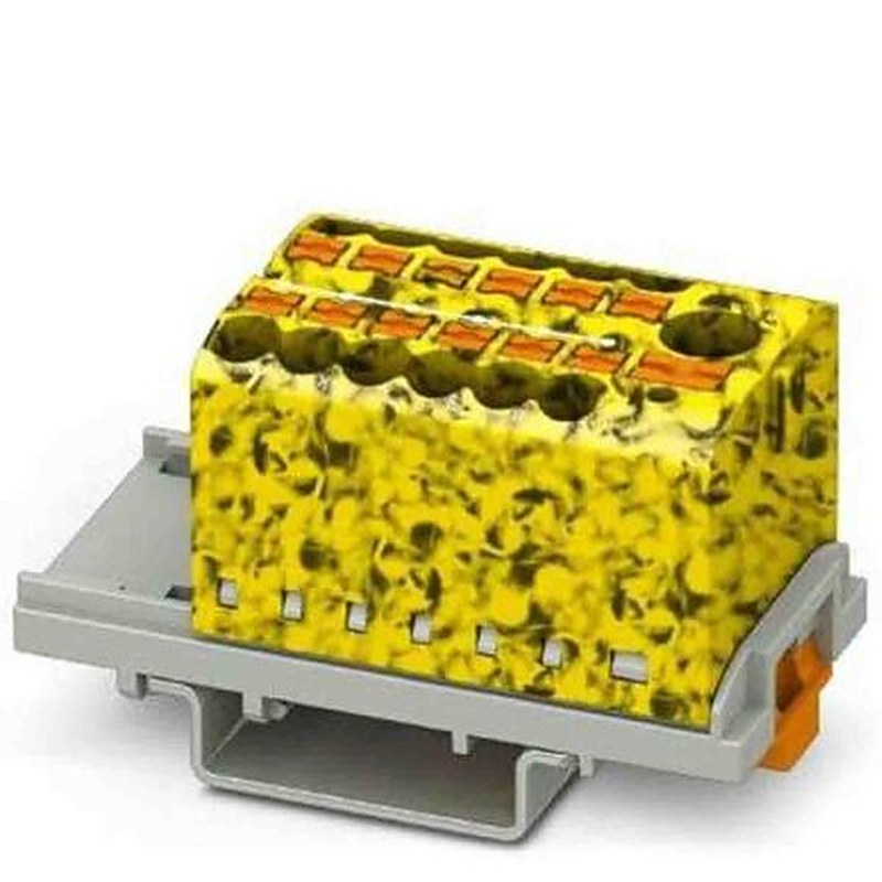 Phoenix Contact Distribution Block, 13 Way, 690V, 24A, Yellow, Black