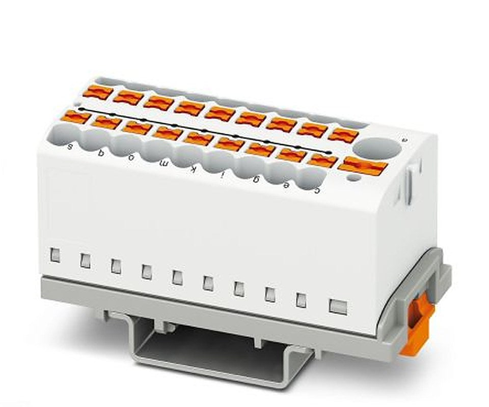 Phoenix Contact Distribution Block, 19 Way, 690V, 17.5A, White