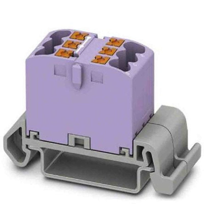 Phoenix Contact Distribution Block, 6 Way, 690V, 24A, Violet
