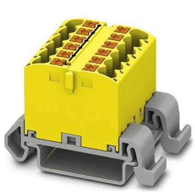 Phoenix Contact Distribution Block, 12 Way, 690V, 24A, Yellow
