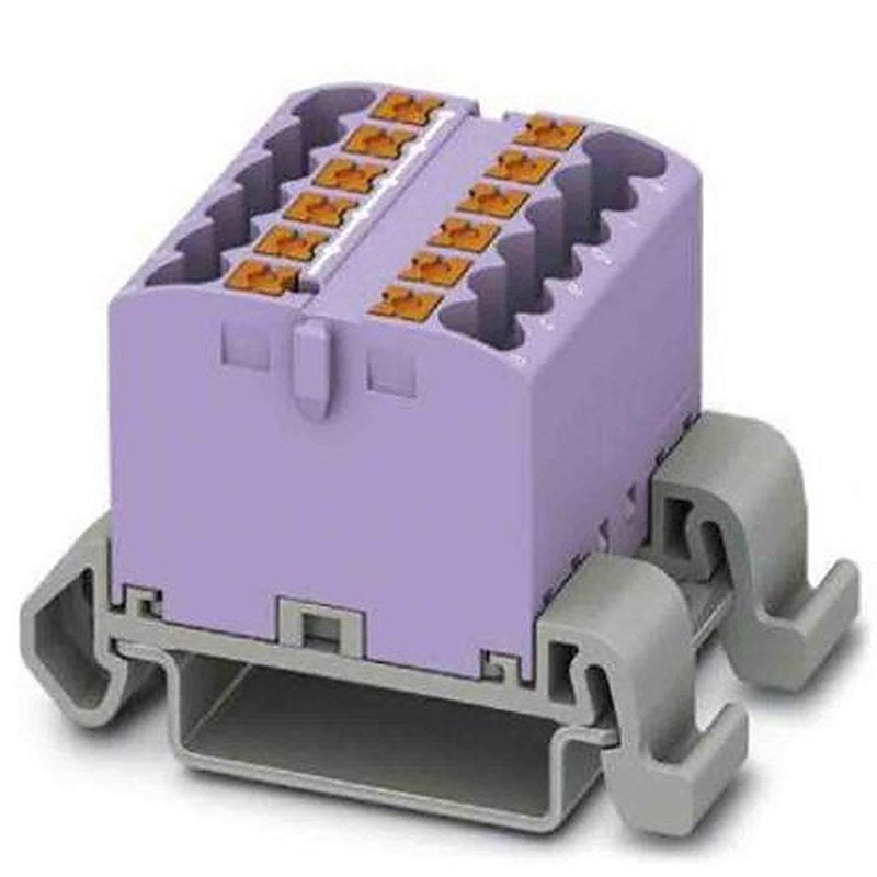 Phoenix Contact Distribution Block, 12 Way, 690V, 24A, Violet