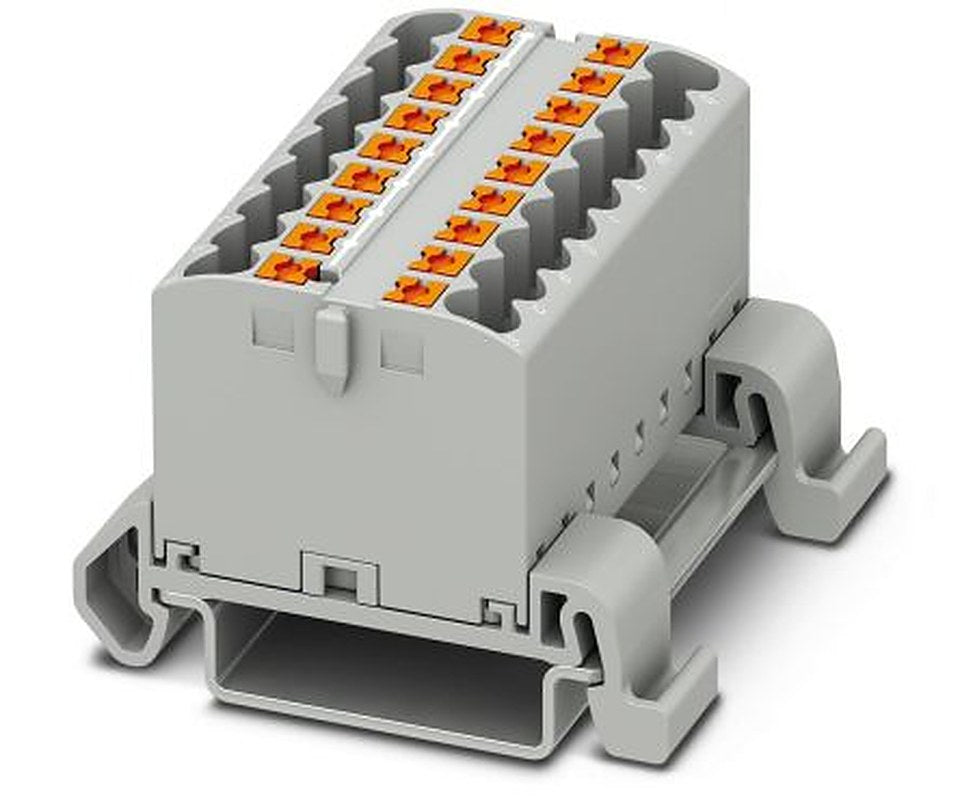 Phoenix Contact Distribution Block, 18 Way, 690V, 24A, Grey