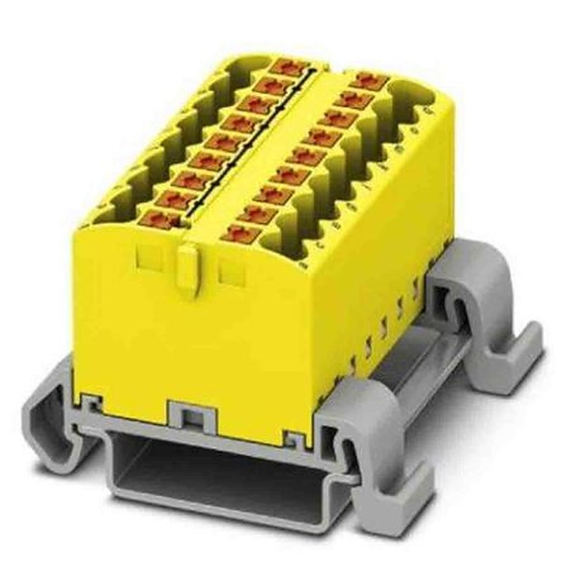 Phoenix Contact Distribution Block, 18 Way, 690V, 24A, Yellow