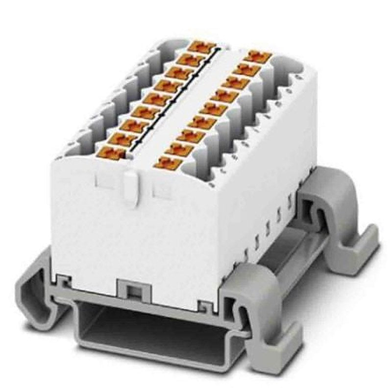 Phoenix Contact Distribution Block, 18 Way, 690V, 24A, White