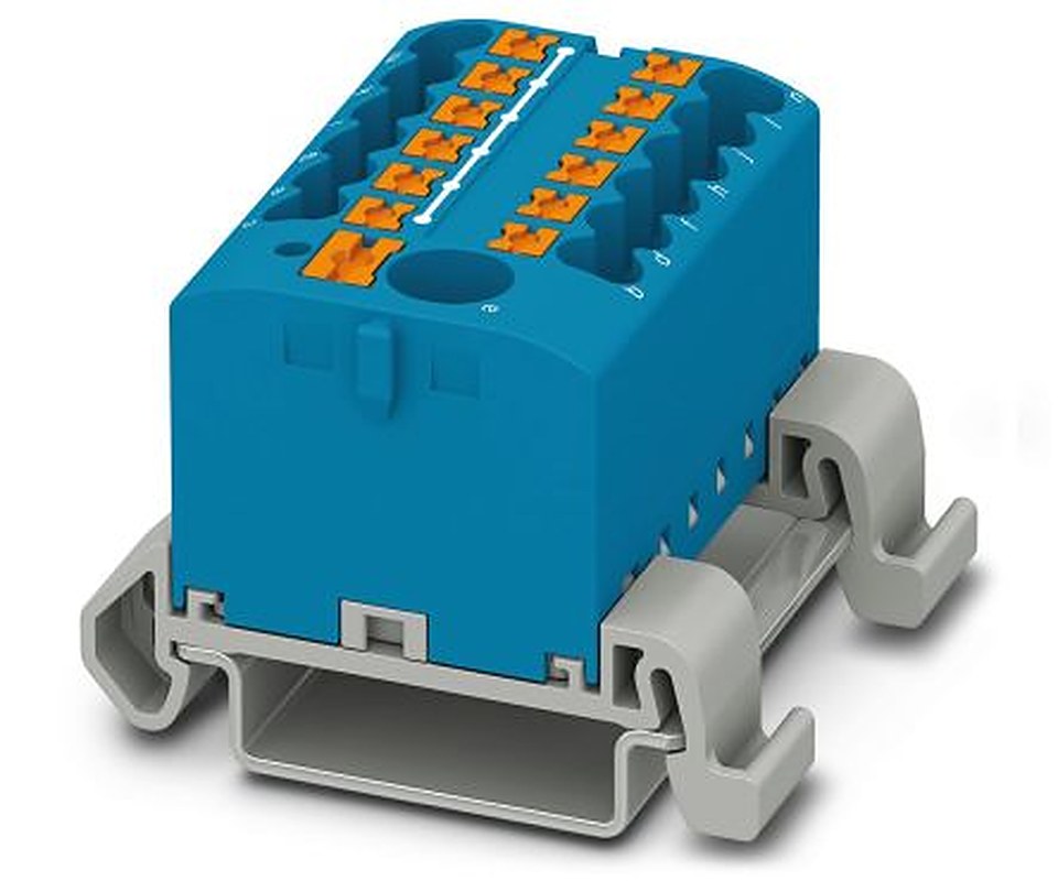 Phoenix Contact Distribution Block, 13 Way, 690V, 24A, Blue