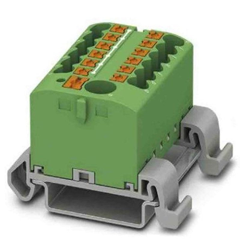 Phoenix Contact Distribution Block, 13 Way, 690V, 24A, Green