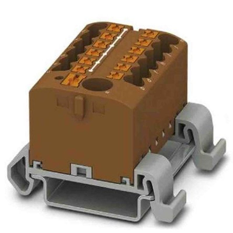 Phoenix Contact Distribution Block, 13 Way, 690V, 24A, Brown