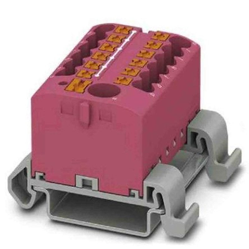 Phoenix Contact Distribution Block, 13 Way, 690V, 24A, Pink