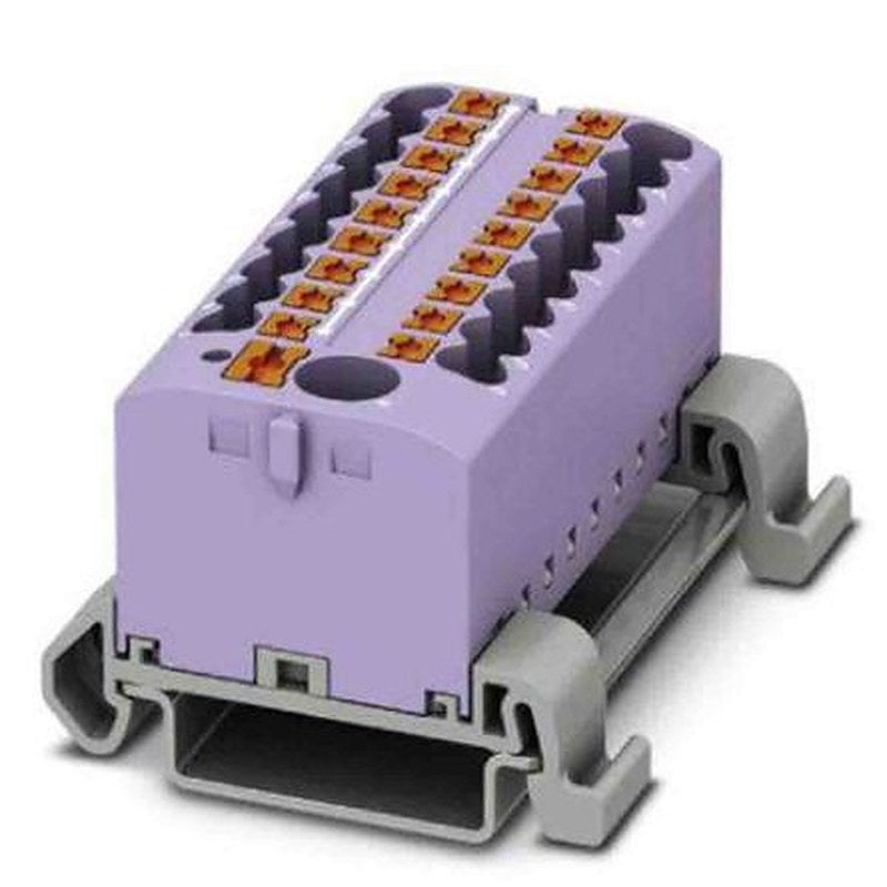 Phoenix Contact Distribution Block, 19 Way, 690V, 24A, Violet