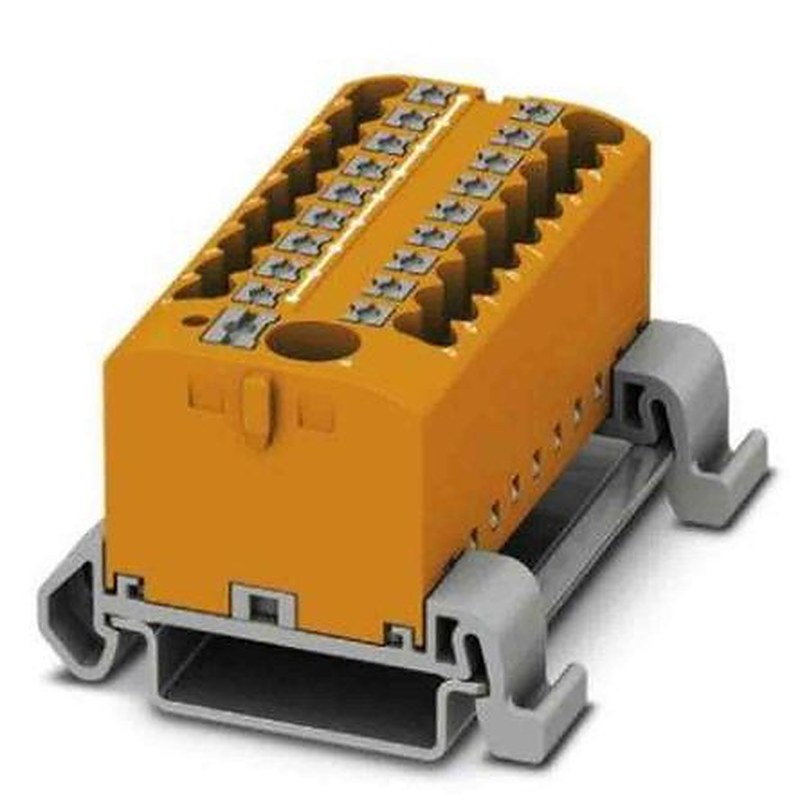 Phoenix Contact Distribution Block, 19 Way, 690V, 24A, Orange