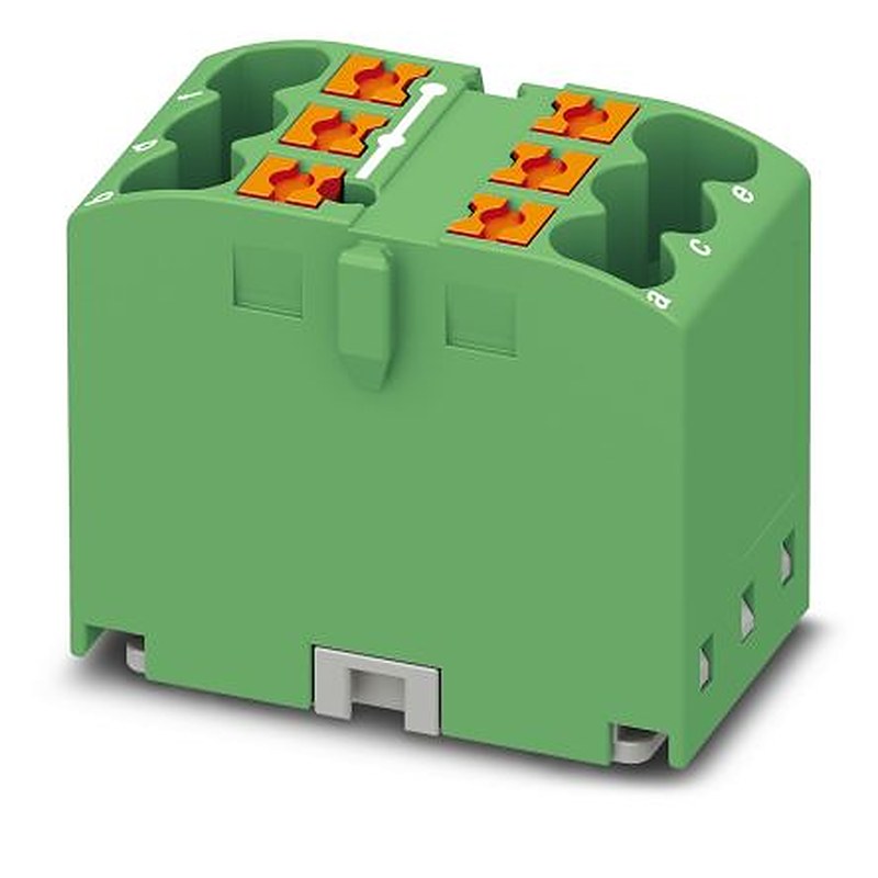 Phoenix Contact Distribution Block, 6 Way, 450V, 24A, Black, Yellow