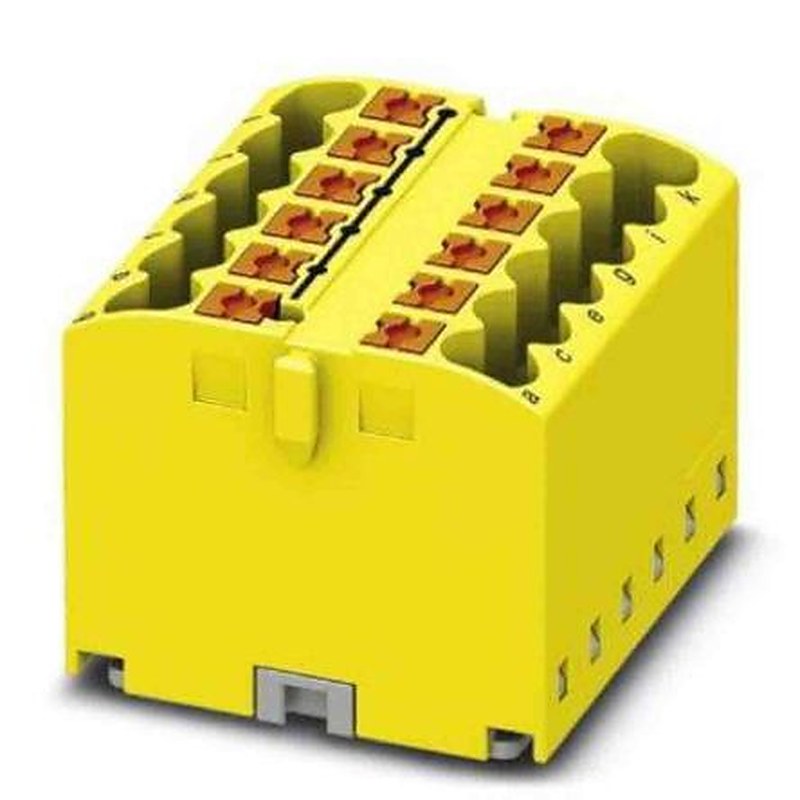 Phoenix Contact Distribution Block, 12 Way, 450V, 24A, Yellow