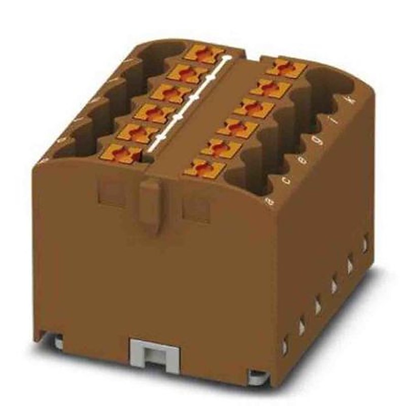 Phoenix Contact Distribution Block, 12 Way, 450V, 24A, Brown