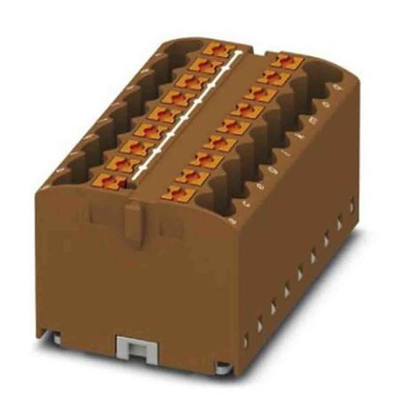 Phoenix Contact Distribution Block, 18 Way, 450V, 24A, Brown
