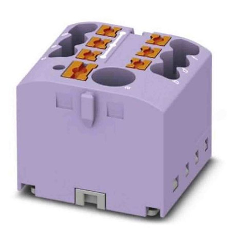 Phoenix Contact Distribution Block, 7 Way, 450V, 24A, Violet