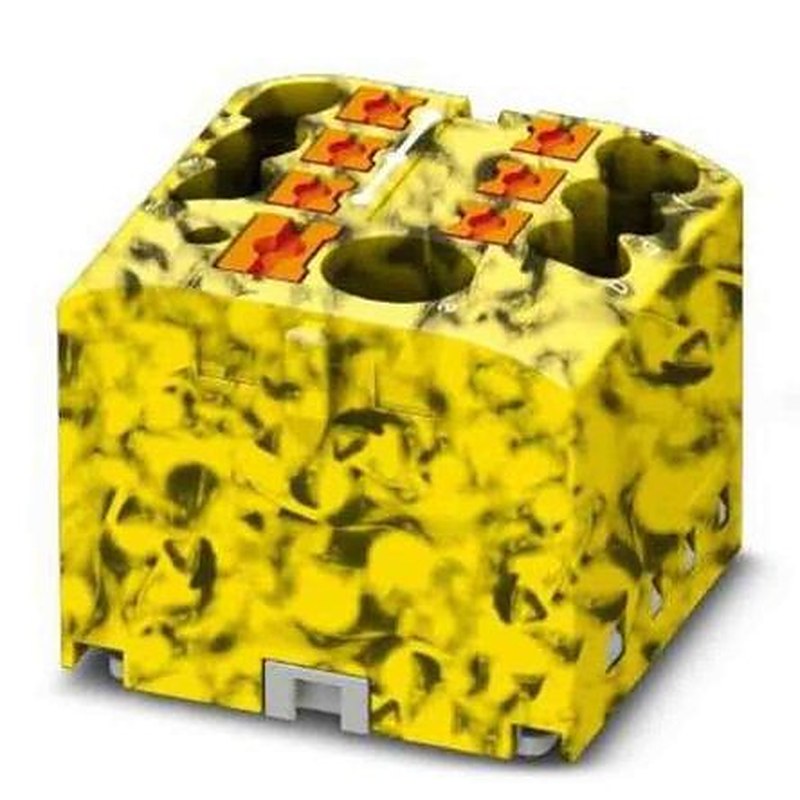 Phoenix Contact Distribution Block, 7 Way, 450V, 24A, Yellow, Black