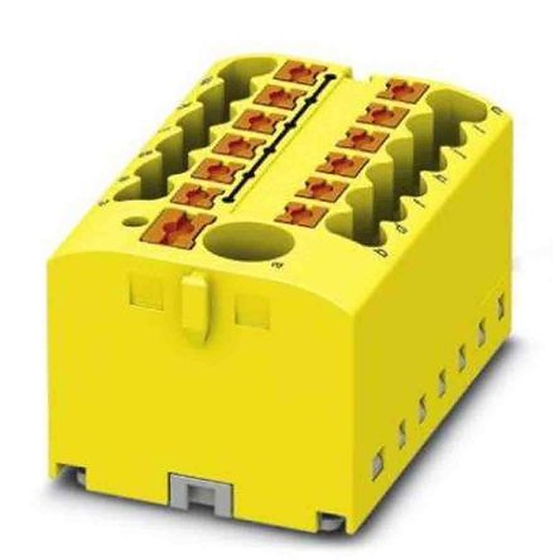 Phoenix Contact Distribution Block, 13 Way, 450V, 24A, Yellow