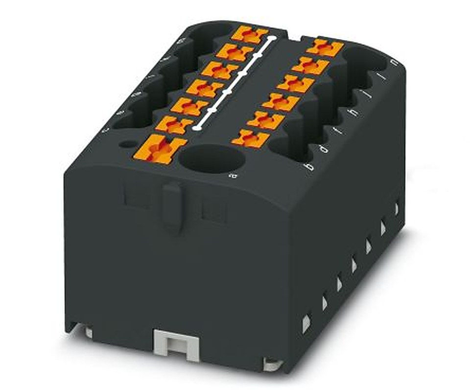Phoenix Contact Distribution Block, 13 Way, 450V, 24A, Black