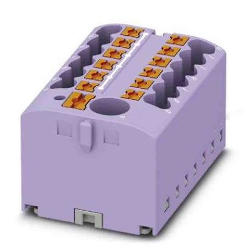 Phoenix Contact Distribution Block, 13 Way, 450V, 24A, Violet