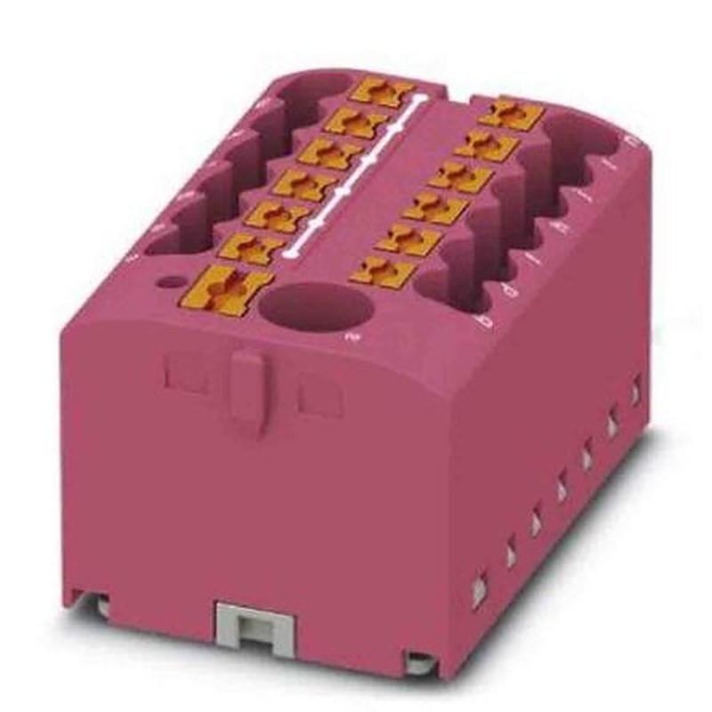 Phoenix Contact Distribution Block, 13 Way, 450V, 24A, Pink