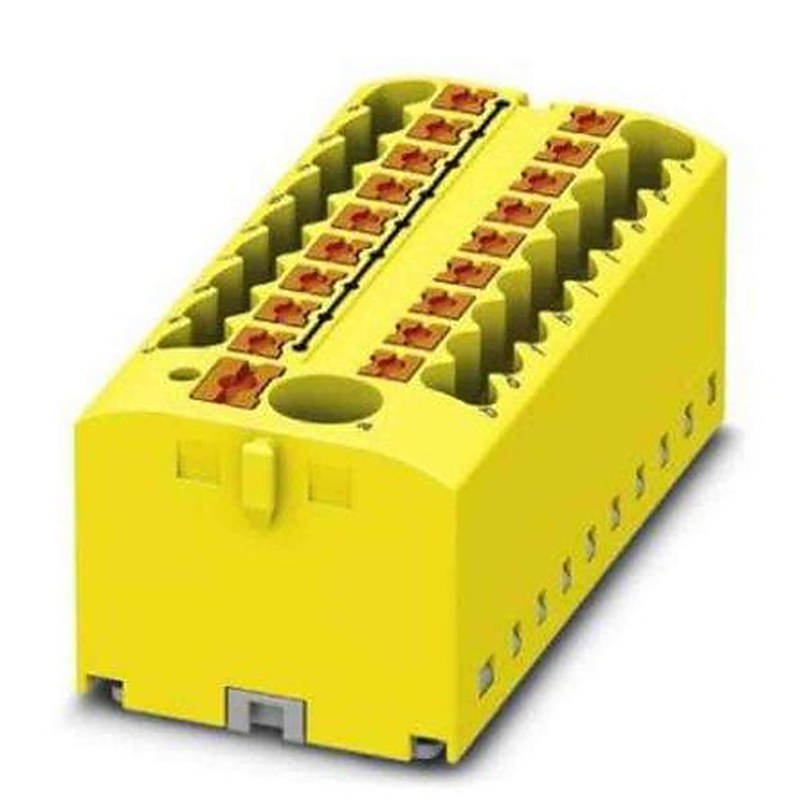 Phoenix Contact Distribution Block, 19 Way, 450V, 24A, Yellow
