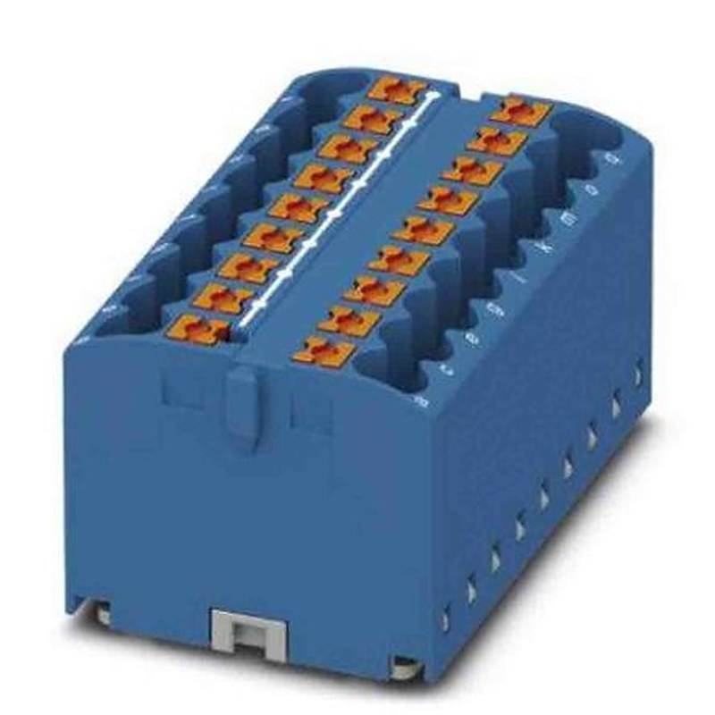 Phoenix Contact Distribution Block, 18 Way, 450V, 24A, Blue
