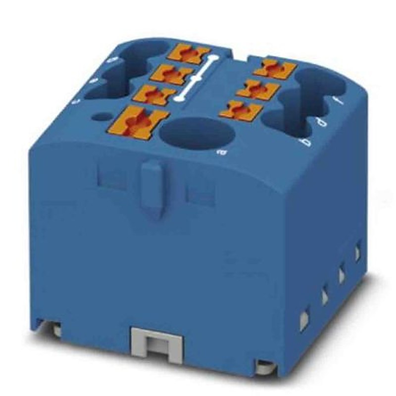 Phoenix Contact Distribution Block, 7 Way, 450V, 24A, Blue