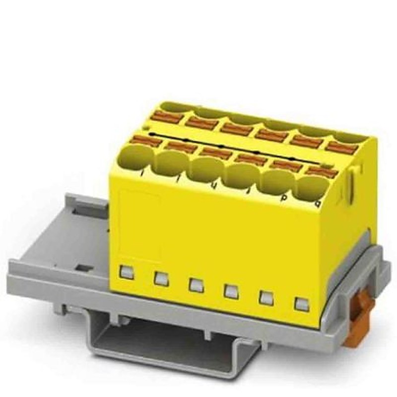 Phoenix Contact Distribution Block, 12 Way, 800V, 32A, Yellow
