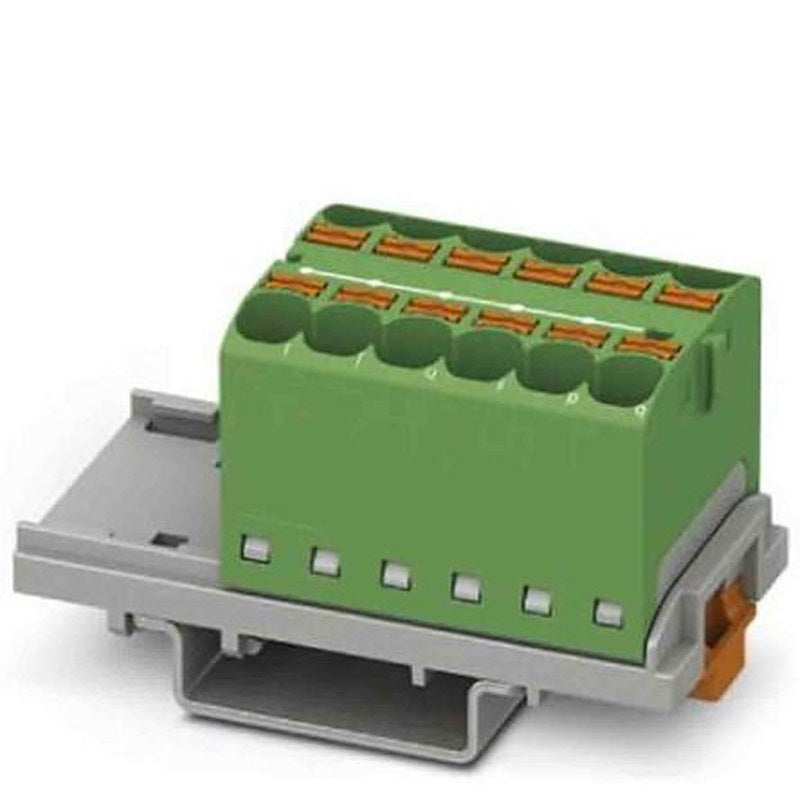 Phoenix Contact Distribution Block, 12 Way, 800V, 32A, Green