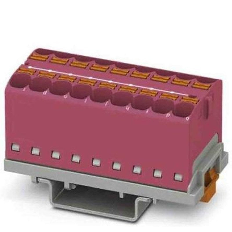 Phoenix Contact Distribution Block, 18 Way, 800V, 32A, Pink