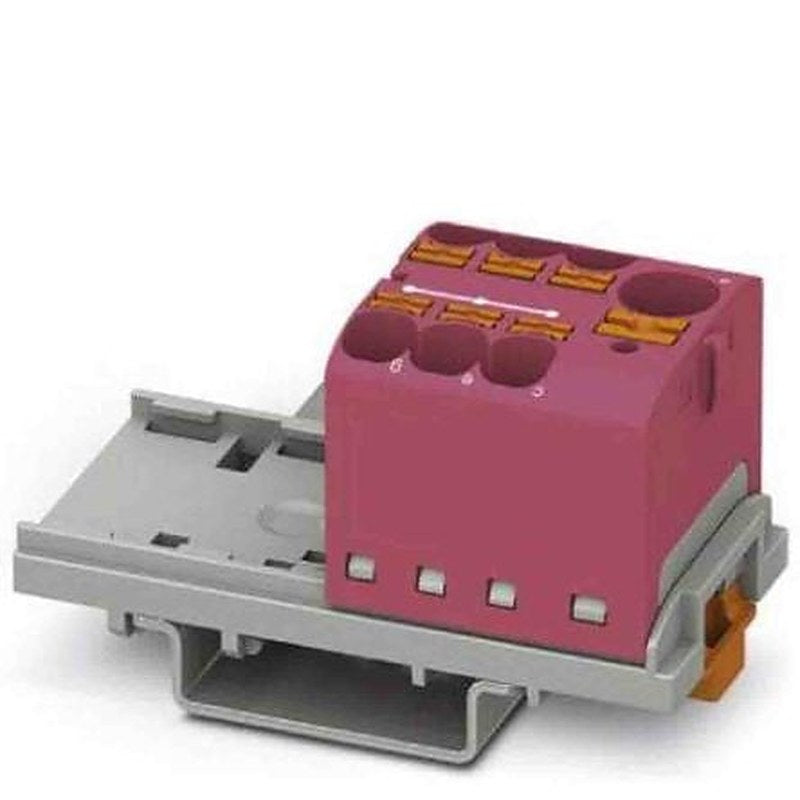Phoenix Contact Distribution Block, 7 Way, 450V, 32A, Pink