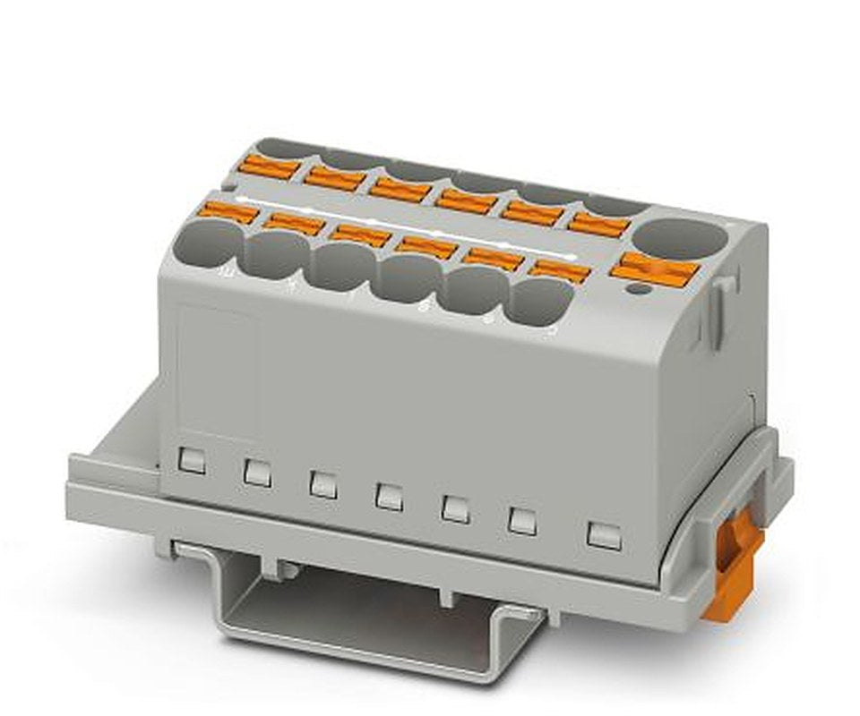 Phoenix Contact Distribution Block, 13 Way, 800V, 63A, Grey