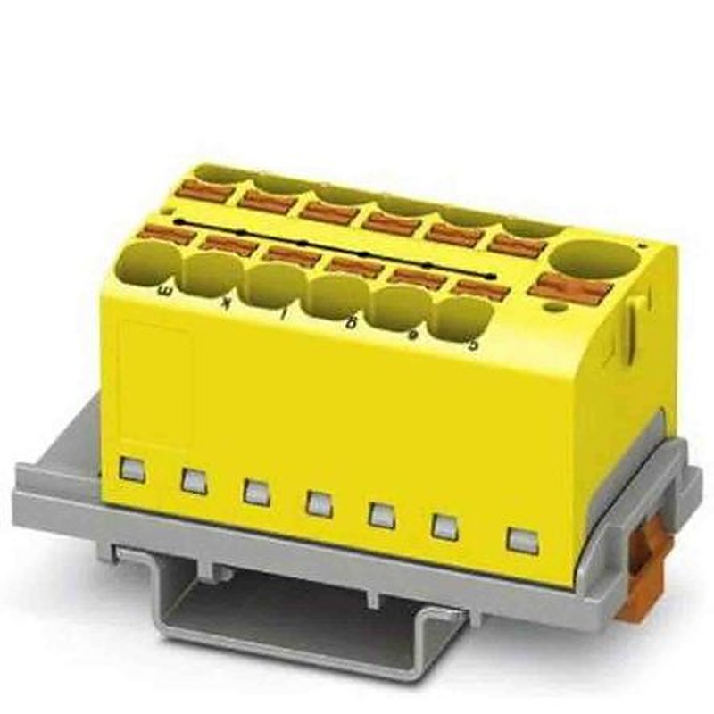 Phoenix Contact Distribution Block, 13 Way, 800V, 32A, Yellow