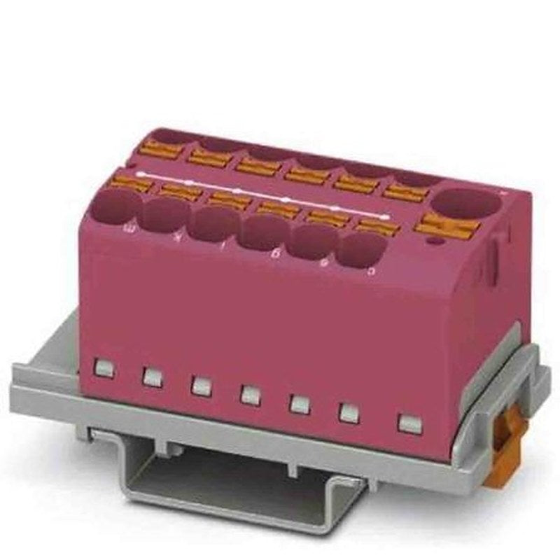 Phoenix Contact Distribution Block, 13 Way, 800V, 32A, Pink